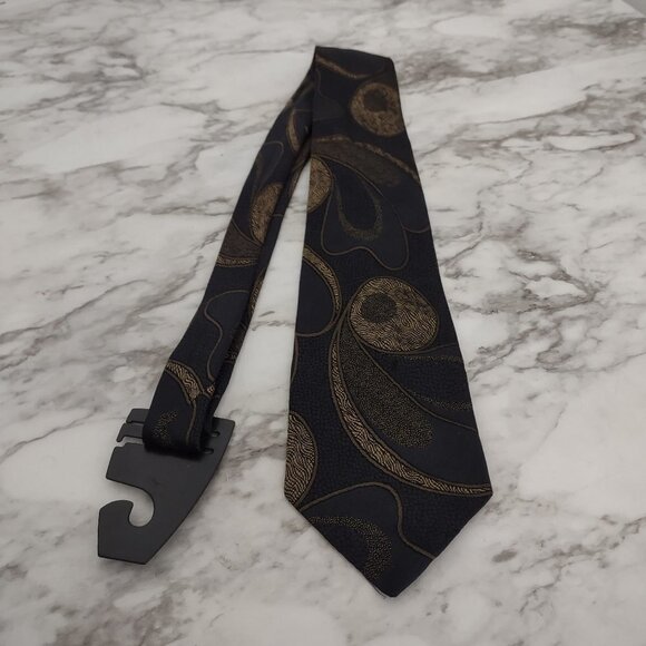 Bachrach Vintage Tie 100 % Seta Silk-Sone Made in Italy Retro Print Multicolor - Picture 1 of 8